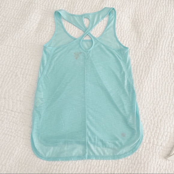 Lilly Pulitzer Luxletic KAI Tank Top Cross Strap Mint Green/Blue XS - Picture 7 of 11